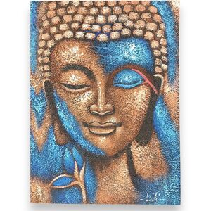 Buddha Painting Bronze  Flower