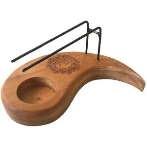 Teardrop Palo Santo Heater Teak Wood Yin  Yang Design Holy Wood Smudge