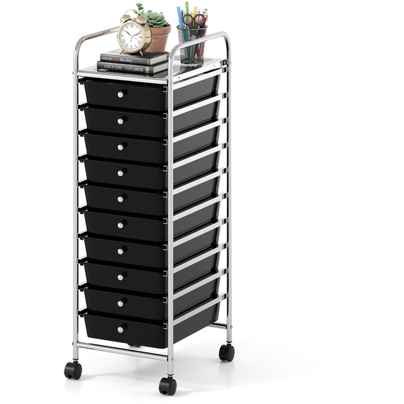 10-Drawer Rolling Storage Cart