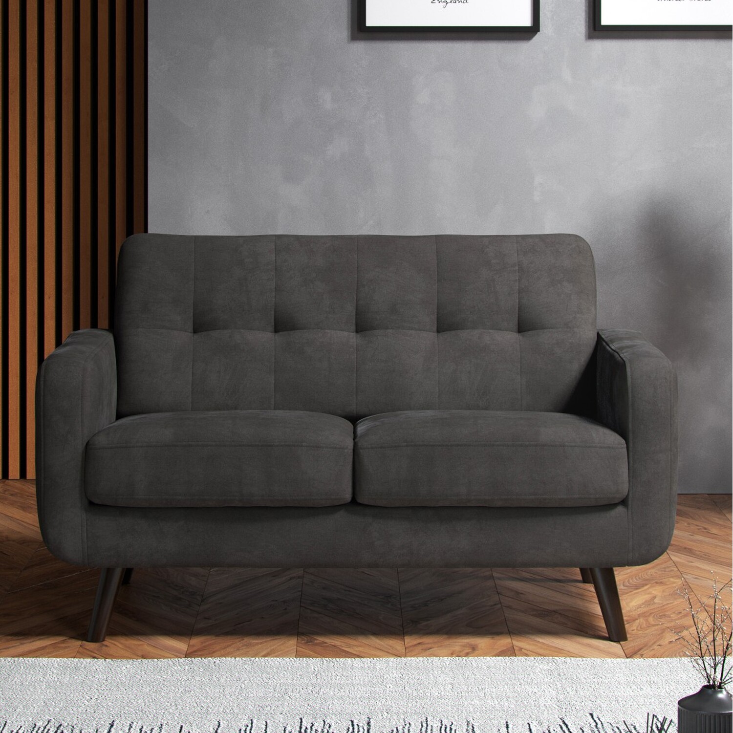 The Daney 2 Seater Sofa - Graphite