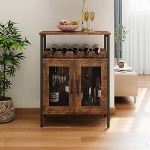Wooden Drinks Sideboard with Stemware Holders