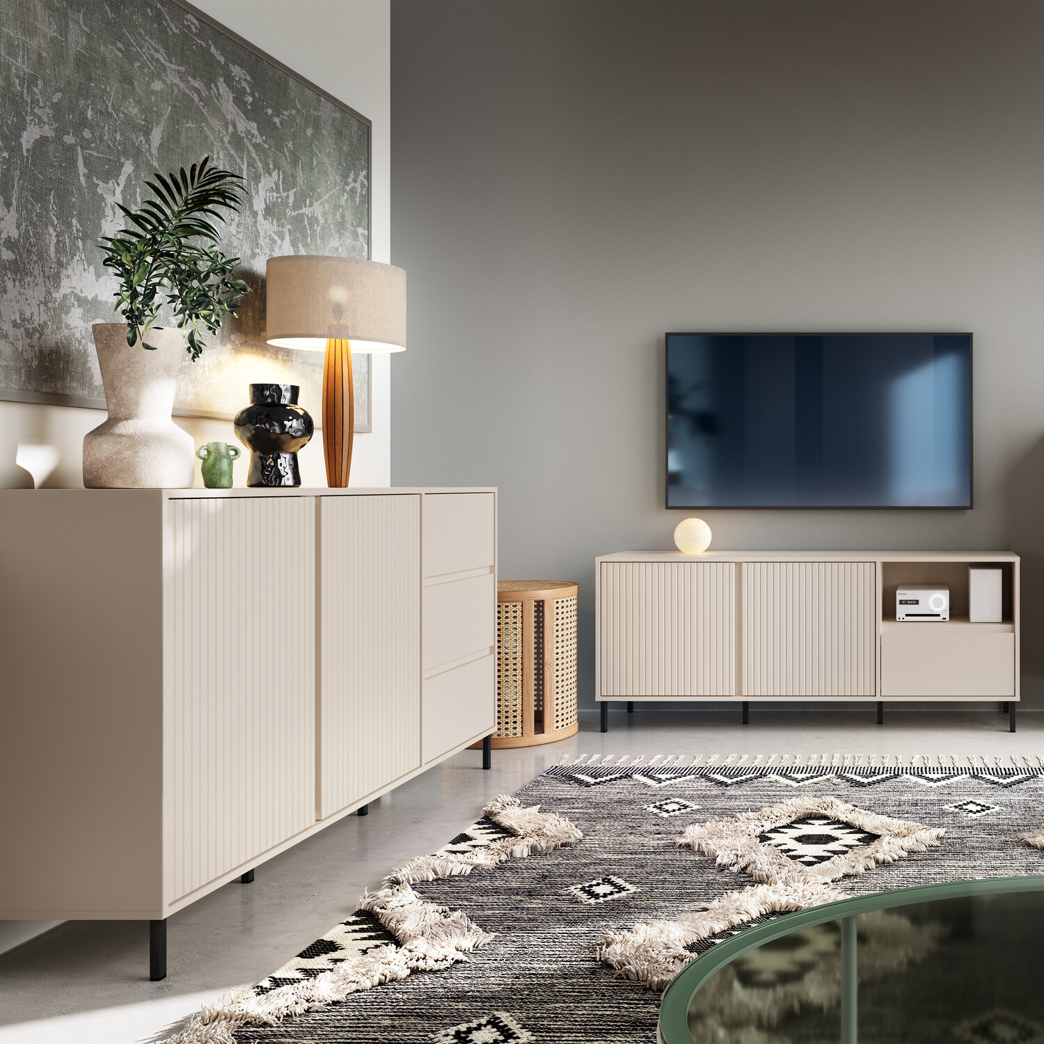 Avenale Wide Sideboard - Cashmere