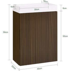 Streamlined Functional Wall Vanity Unit with Basin