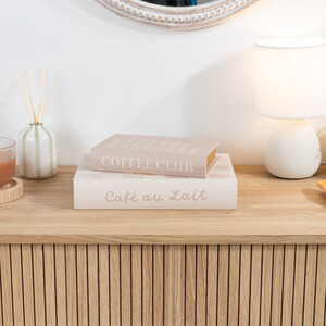 Set of 2 Coffee and Croissant Book Boxes