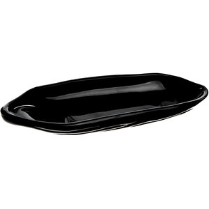 Vidrio Set Of Two Corn On The Cob Black Coloured Glass Dishes