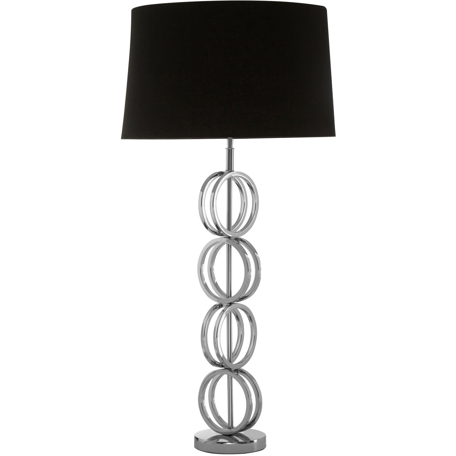 Skye Table Lamp with Multi Ring Base - Black