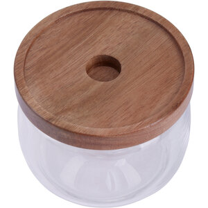 Tromso Glass Storage Jar with Acacia Lid 560 ml