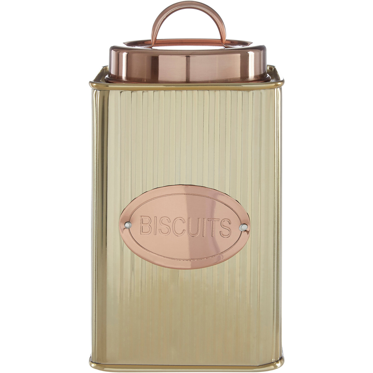 Prescott Square Biscuits Canister in Gold - Gold