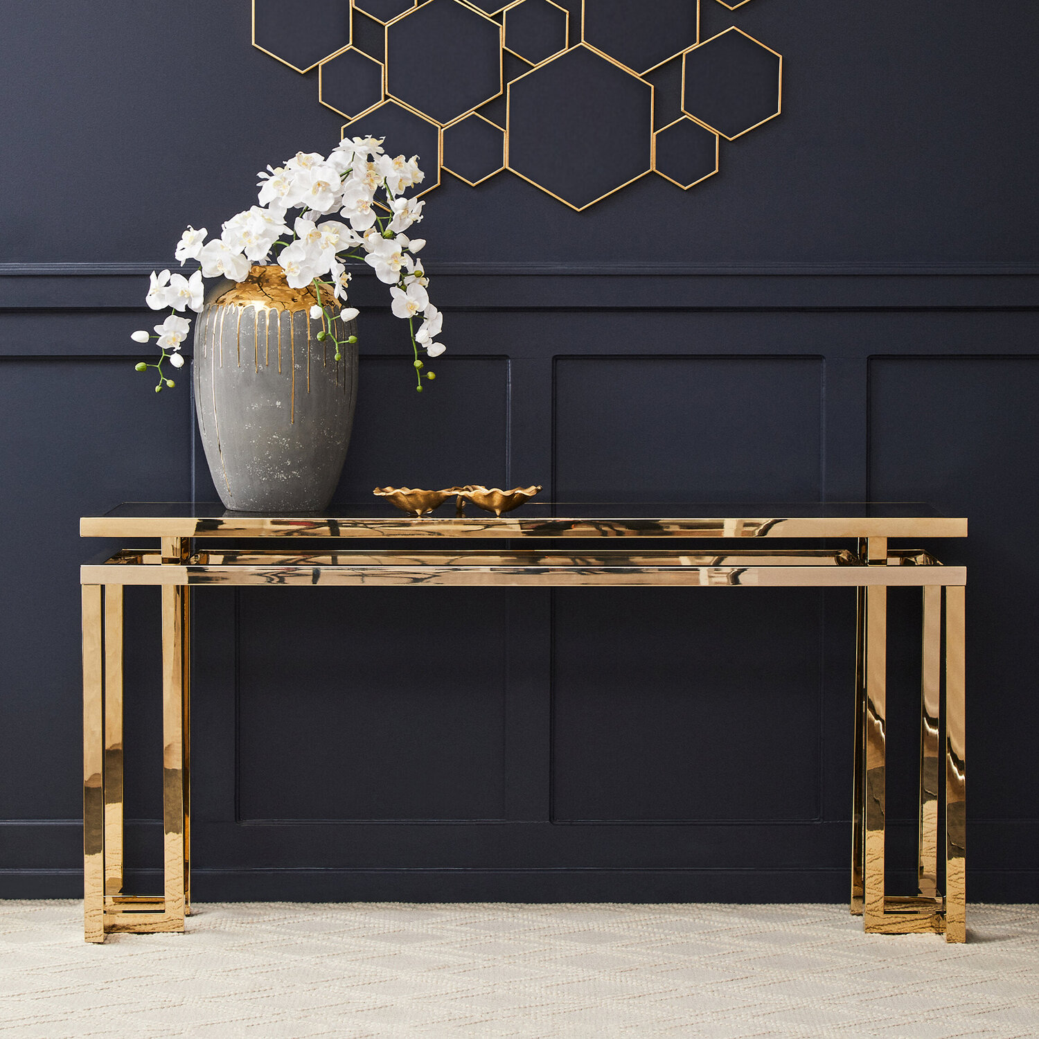 Oria Console Table - Gold