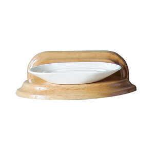 Oak Bathe Wood Soap Dish