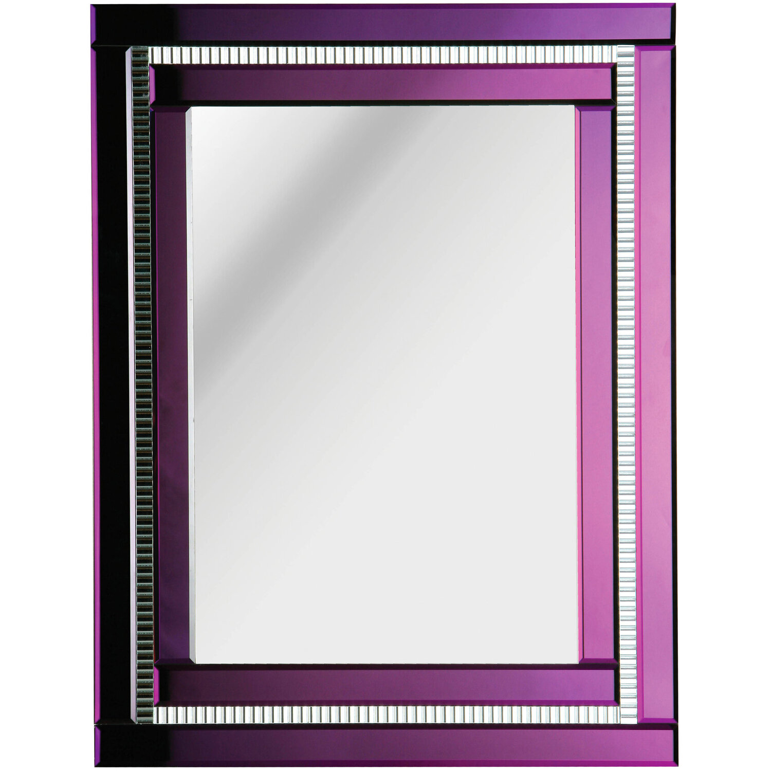 Giordano Champagne Frame  Wall Mirror - Purple