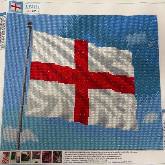 England St George's Flag Diamond Art Kit 