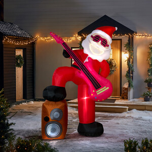Guitar Musical Santa Inflatable