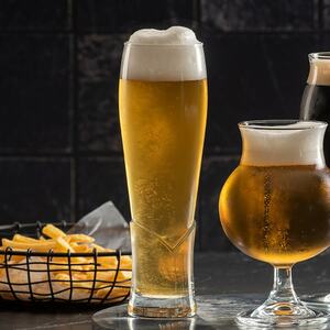 455ml Pasabahce Beer Glasses - Clear - Set of 12