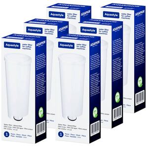 AQUAPHOR AquaStyle Replacement Filter for Delonghi Coffee Machine - White - Set of 6