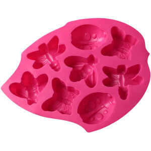 Hallie 8 Tropical Insect Design Peony Silicone Cake Mould
