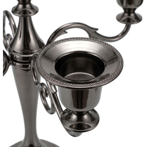 Candle Holder 5 Metal Candelabra Black Candlestick Stand Centerpiece
