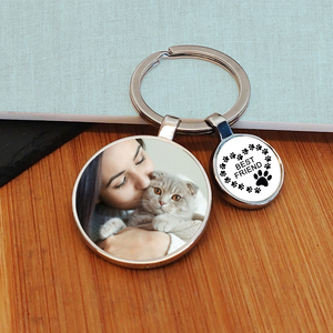 Personalised Best Friend Charm Photo Upload Key Ring