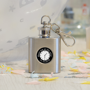 Personalised Meet Me At The Altar Hip Flask Key Ring