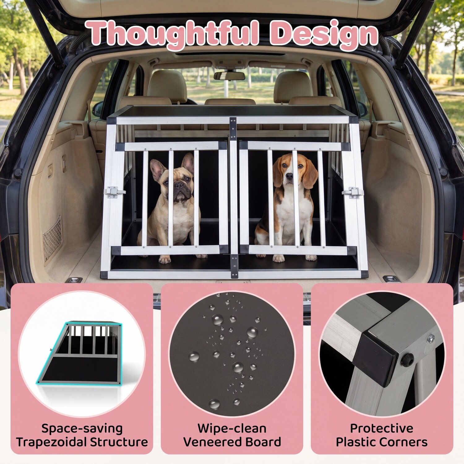Aluminum Travel Dog Crate Transport Box
