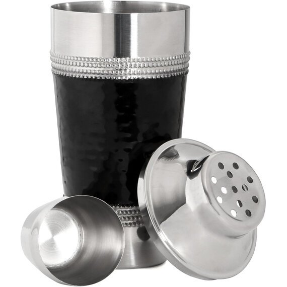 Hammered Black Band Cocktail Shaker
