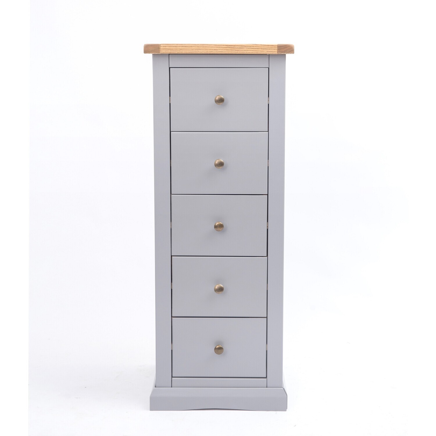 B&Q - Rocca 5 Drawer Narrow Chest Of Drawers Brass Knob - Image 2