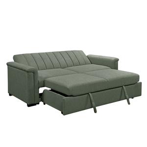 Charlotte 3 Seater Sofa Bed Moss Green Fabric