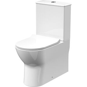 Balterley Rimless Flush to Wall Close Coupled Toilet Pan, Cistern, Soft Close