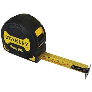 Stanley Tools Grip Pocket Tape 8M/26Ft (Width 28mm)