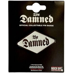 The Damned Pin Gothic Logo Badge