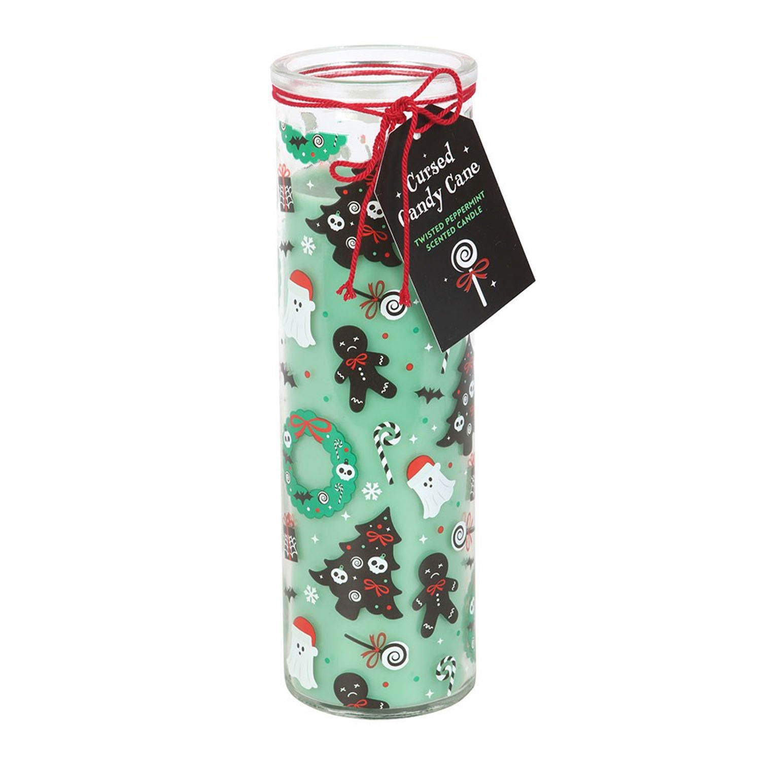 Something Different Unisex Light Green Merry Creepmas Cursed Candy Cane Tube Candle In - Image 2