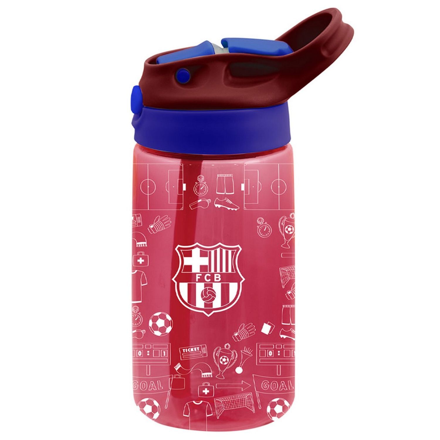 Fc Barcelona 480Ml Water Bottle - Pink/Blue