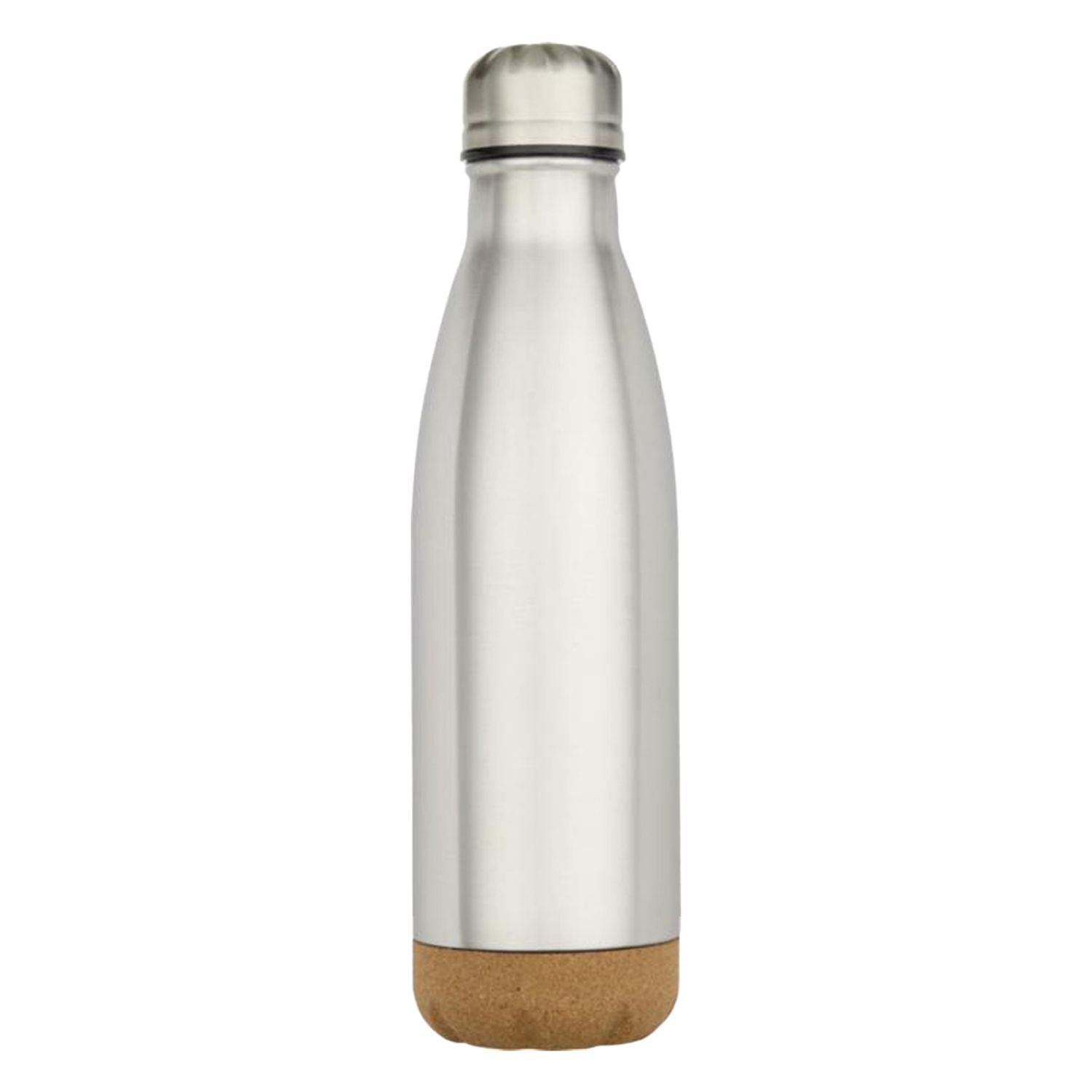 Floso Cove Cork Double Wall 500Ml Insulated Water Bottle - Matted Silver