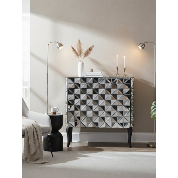 Soho 2 Door Silver Finish Sideboard