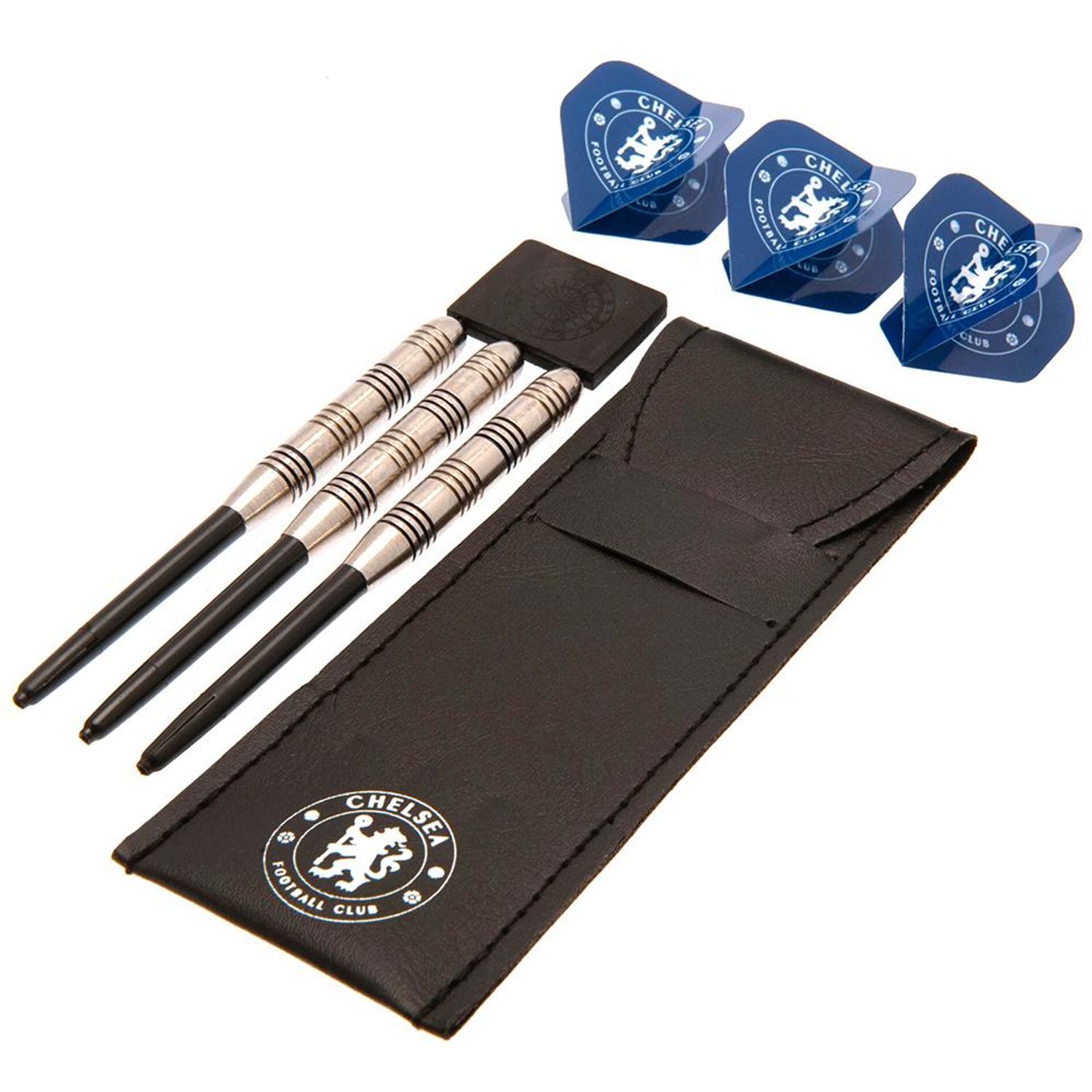 Chelsea Fc Crest Darts Set (Pack Of 10) - Royal Blue/Black/White