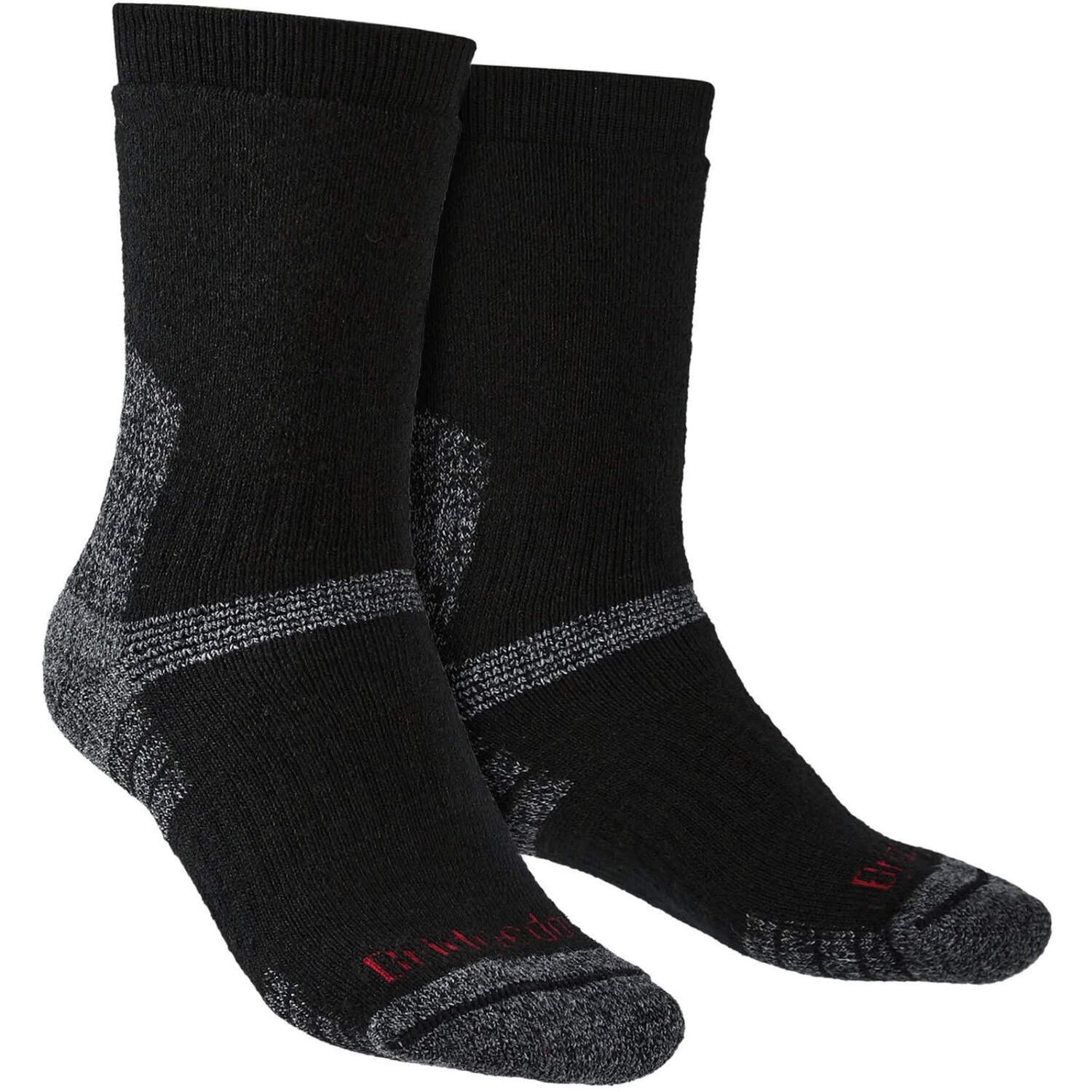 Bridgedale Men's Black Outdoor Heavyweight Merino Wool Knee High Socks In | Size: 9-11 - Image 2