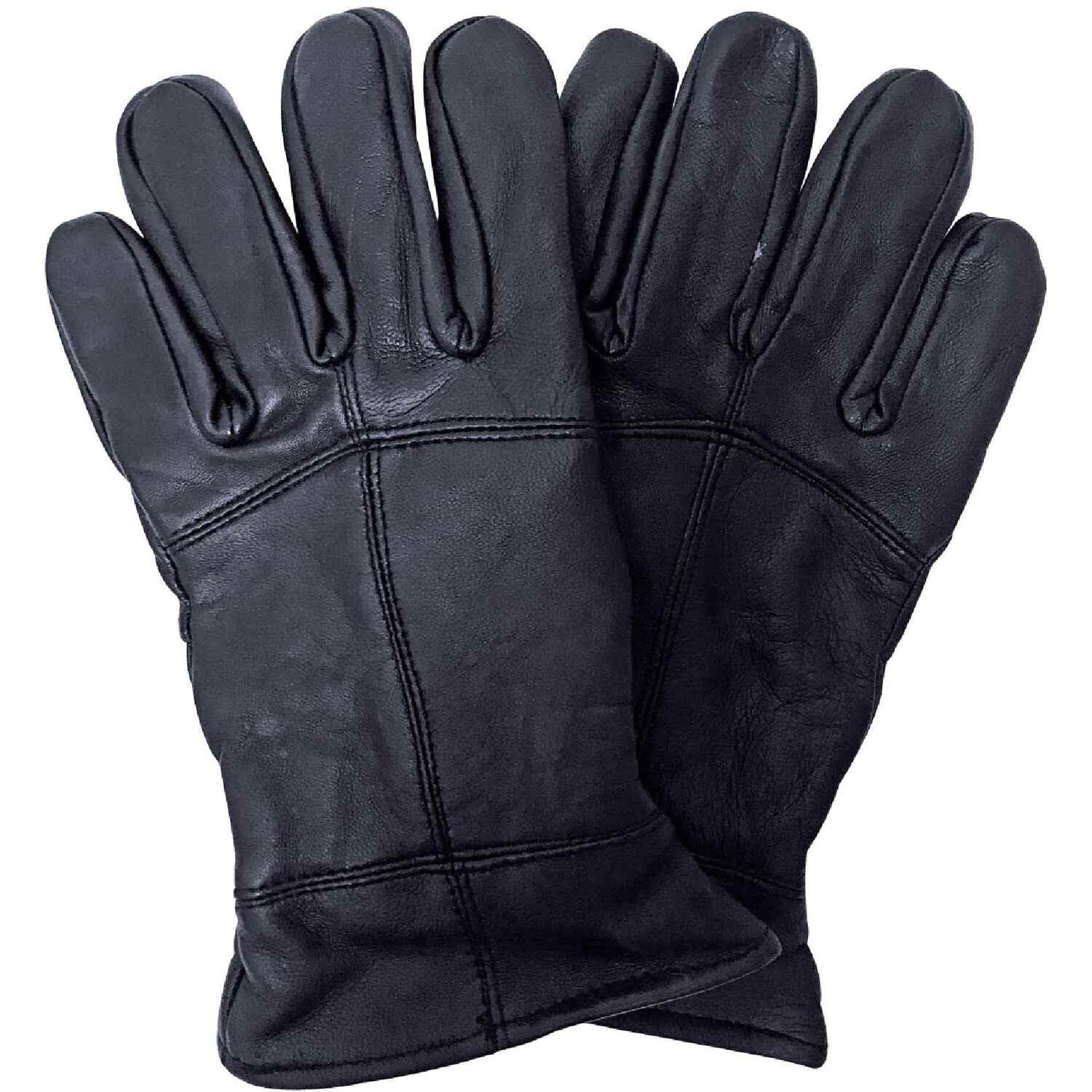 Thinsulate Thermal Insulated Winter 3M Leather Gloves - Black / M-L