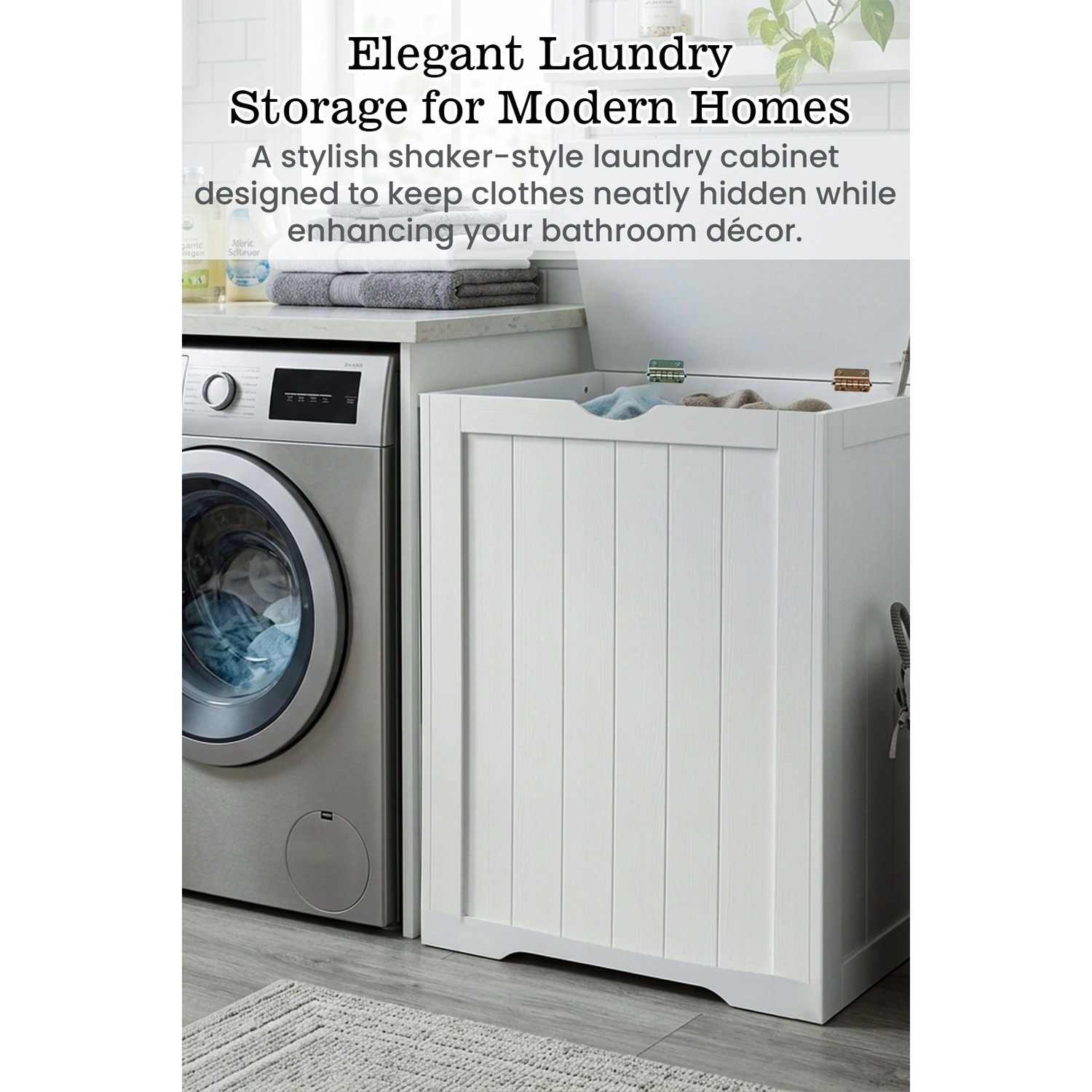 Hygrad Built To Survive Clothes Basket Hamper - White