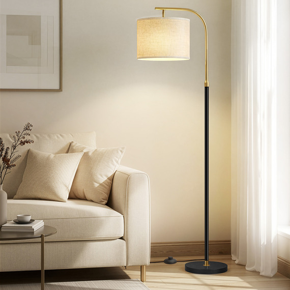 VASAGLE Floor Lamp, Standing Lamp, Adjustable Height 150-175 cm