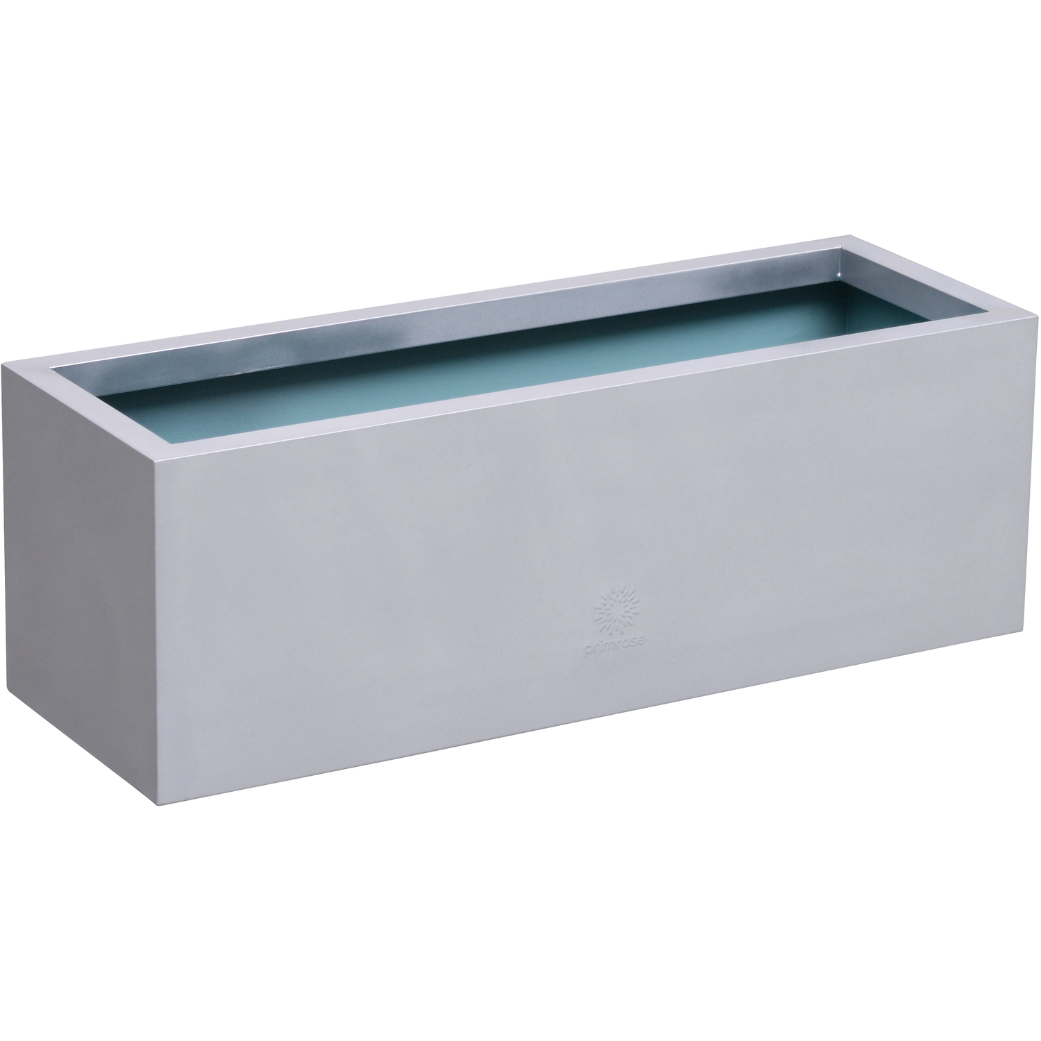 Silver Galvanised Zinc Rectangular Outdoor Trough Planter 120cm - Silver