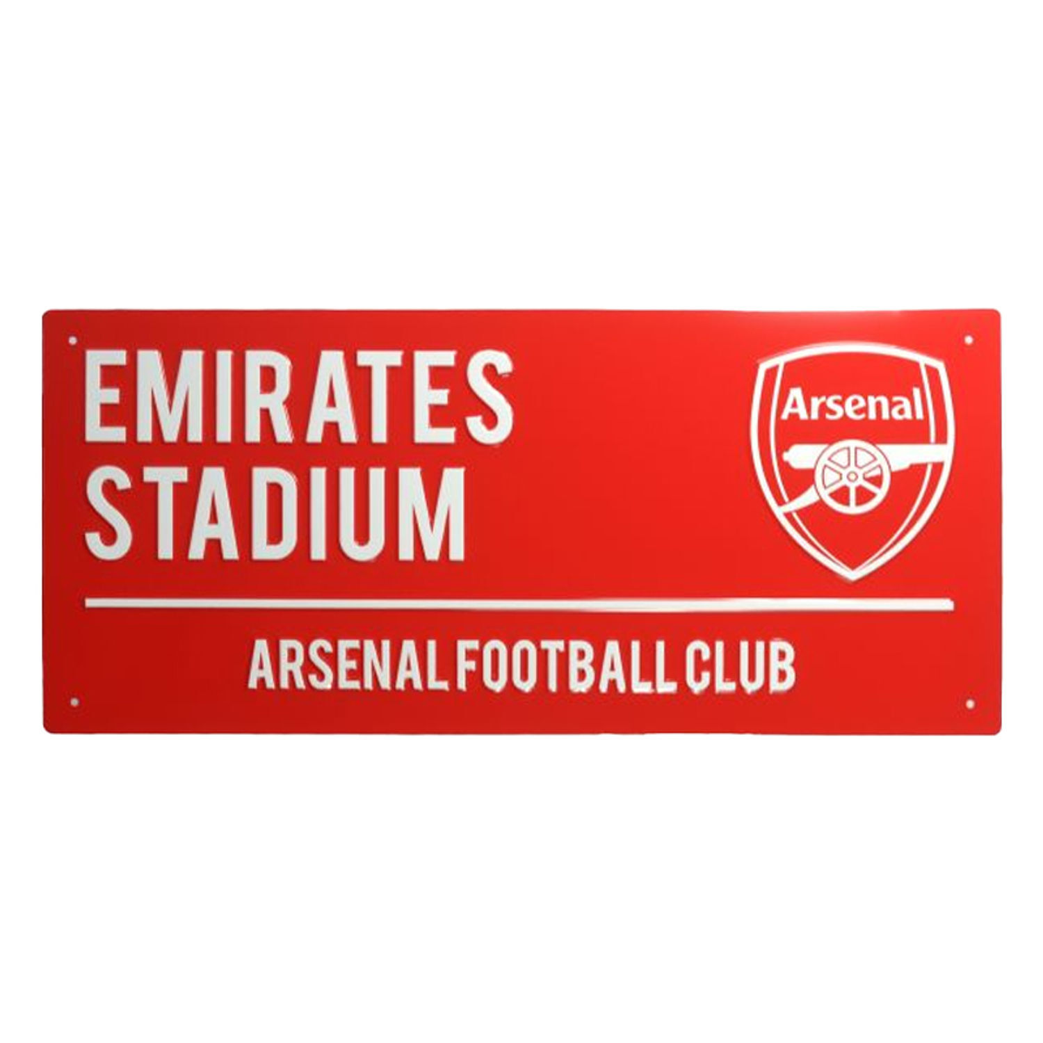 Arsenal Fc Metal Street Sign - White/Red