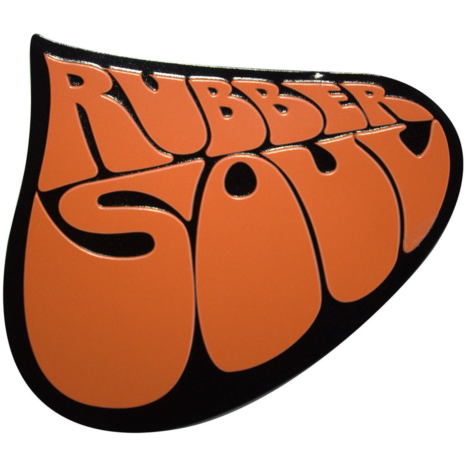 The Beatles Rubber Soul Logo Fridge Magnet - Orange/Black