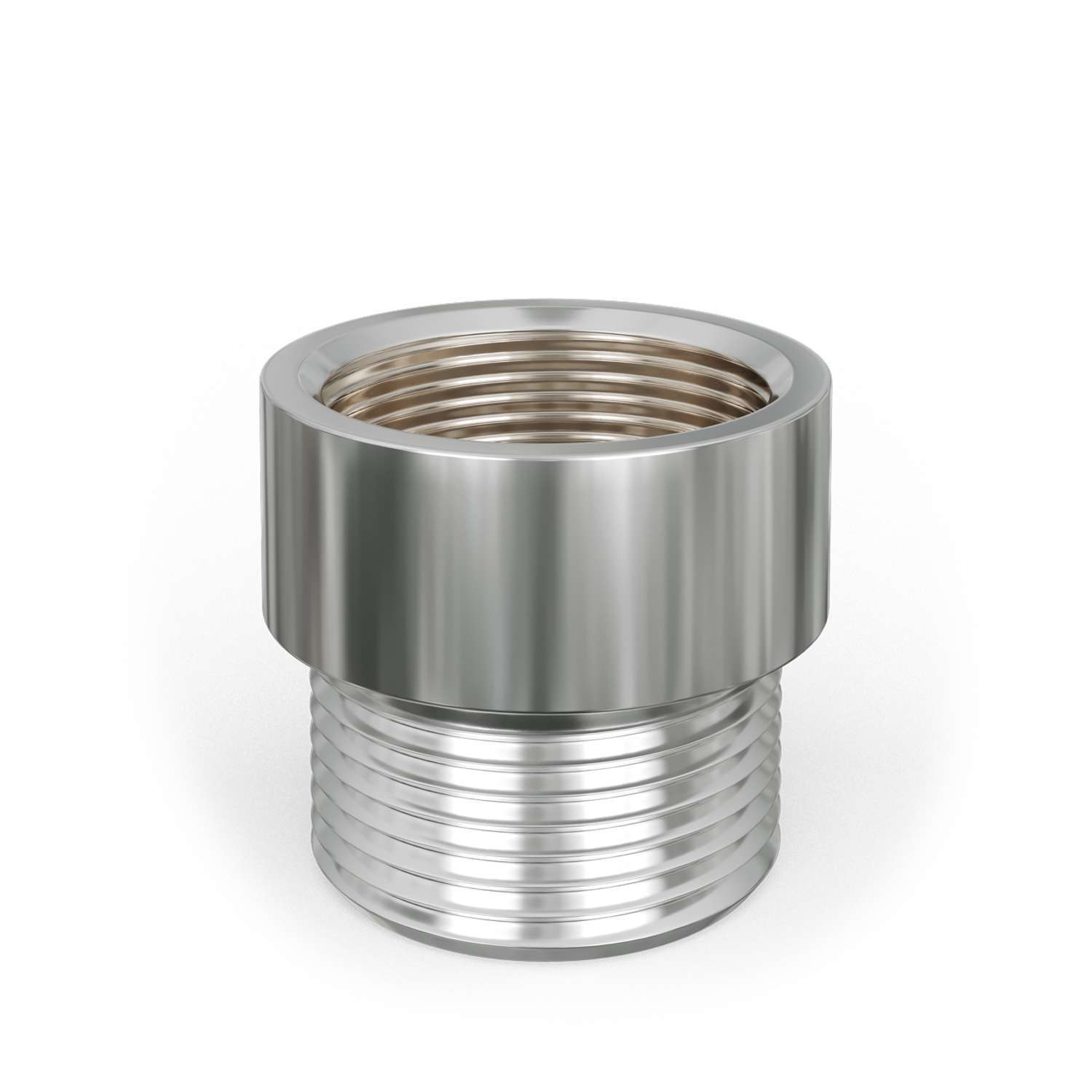 Uk Radiators Radiator Valve Tail Extension 1/2" Mxf - Chrome - Chrome / 10Mm