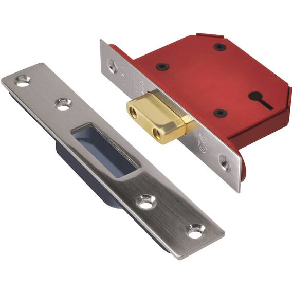 UNION 2177 3-lever mortice deadlock polished brass 65 mm (2.5in)