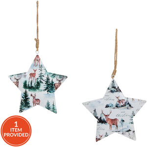 Metal Scandi Hanging Star Decoration