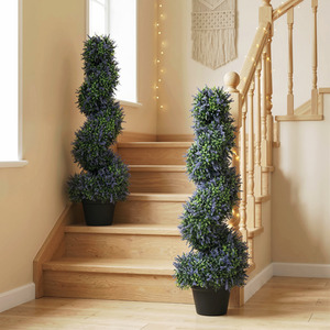 Artificial Lavender Topiary Tree with 315 Leaves and 315 Flowers