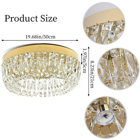 Chandelier Gold Crystal
