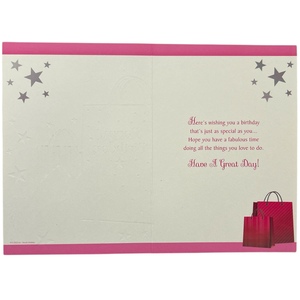 Age 19 Female Traditional Shopping Bags and Shoes Design Birthday Card