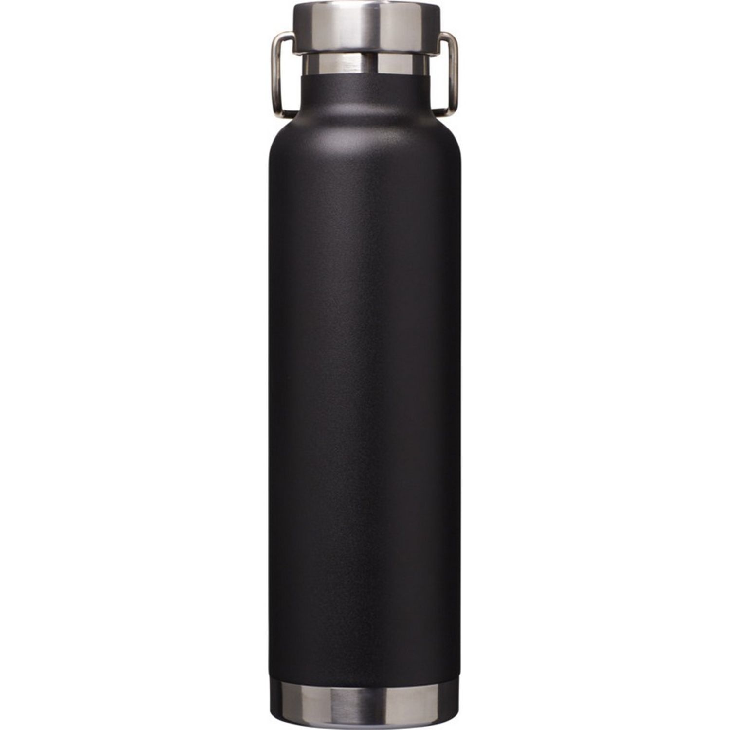 Floso Thor Recycled Stainless Steel 650Ml Insulated Water Bottle - Solid Black