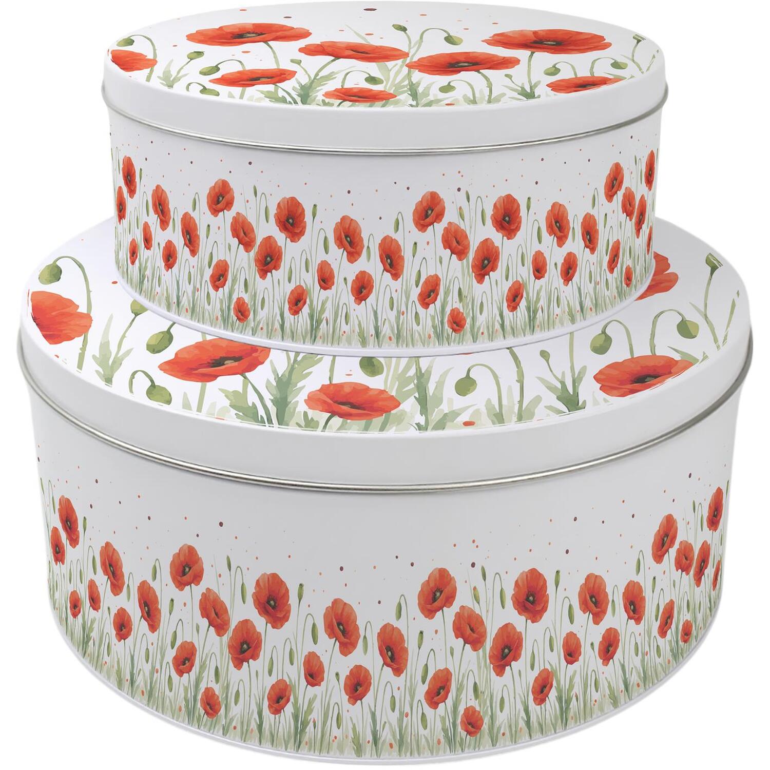 Image of Summer Poppies Cake Tin Set -&hellip;